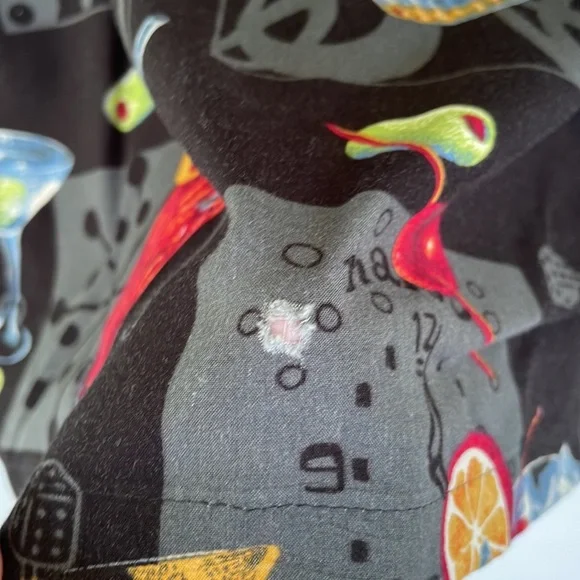 Vintage Paradise Found black happy hour cocktail Hawaiian shirt size medium - Picture 9 of 12